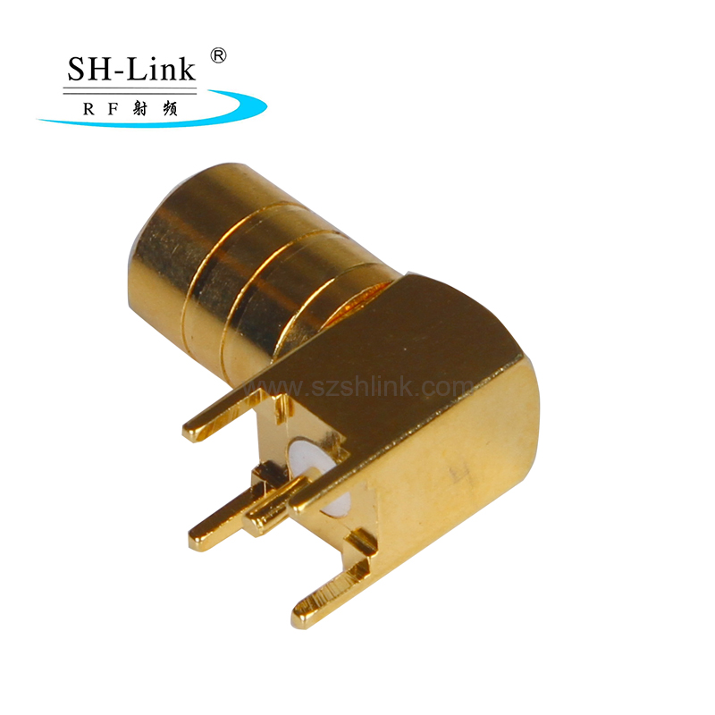 RF coaxial SMB female connector for PCB mount